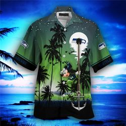 seattle seahawks hawaiian shirt hawaii night sky, personalized nfl seattle seahawks hawaiian shirt