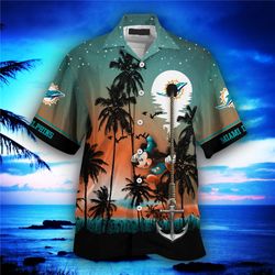 miami dolphins hawaiian shirt hawaii night sky, personalized nfl miami dolphins hawaiian shirt