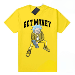 lightning 4s jordan sneaker tees yellow get money rick, jordan shirt, rapper hiphop shirt, jordan shirt, basketball tee