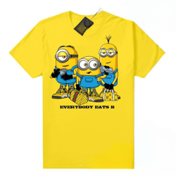 lightning 4s jordan sneaker tees yellow everybody eats b minions,minions shirt,jordan shirt,basketball shirt,movie merch