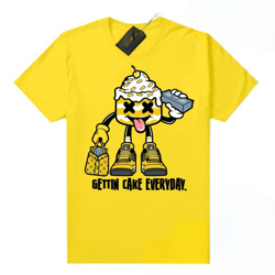 lightning 4s jordan sneaker tees yellow cake everyday,jordan shirt,cake shirt,hiphop shirt,basketball shirt,sneaker tee