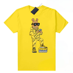 lightning 4s jordan sneaker tees yellow trap arthur,jordan shirt,cartoon shirt,hiphop shirt,basketball shirt,sneaker tee