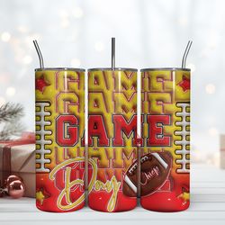 kansas city chiefsgame day 20oz tumbler design, wrap design design, wrap design