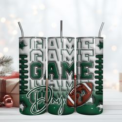 new york jetsgame day 20oz tumbler design, wrap design design, wrap design