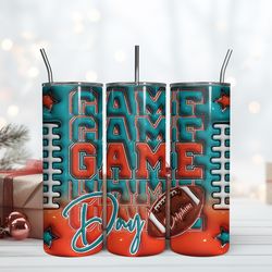 miami dolphinsgame day 20oz tumbler design, wrap design design, wrap design