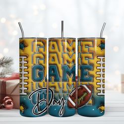 jacksonville jaguarsgame day 20oz tumbler design, wrap design design, wrap design