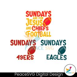 sundays are for jesus and football svg bundle