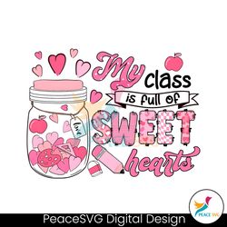 groovy my class is full of sweethearts png