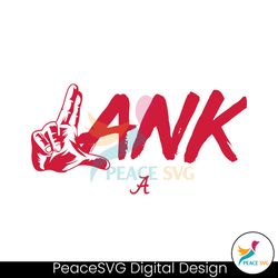 lank hand sign alabama football svg