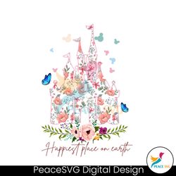 magical castle floral happiest place on earth png