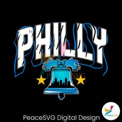 retro philly baseball skyline bell svg