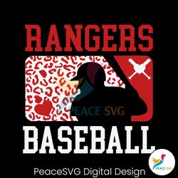 retro rangers baseball mlb player logo svg