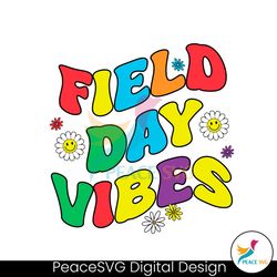 floral field day vibes funny education svg