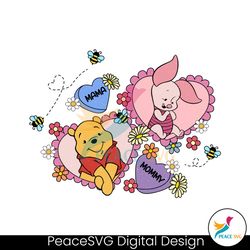 mama heart winnie the pooh piglet png