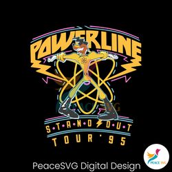 retro disney goofy powerline stand out tour 95 svg