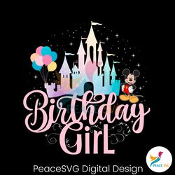 funny birthday girl mickey castle png