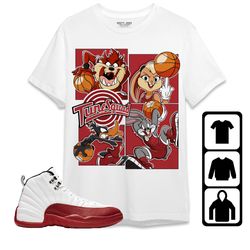 bunny basketball team unisex tees jordan 12 cherry, shirt