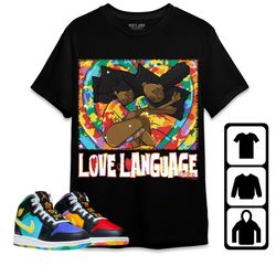 luv language unisex tees jordan 1 mid gs six championships sweatshirt