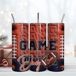 chicago bearsgame day 20oz tumbler design, wrap design design, wrap design