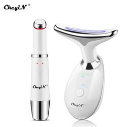 ckeyin neck face lifting machine face massager photon therapy eye massage instrument vibration anti wrinkle double chin