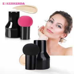 storage box multi- function dry wet women beauty make up tools,mushroom head cosmetic puff bb cream sponge