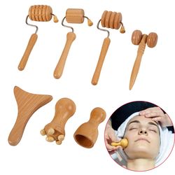 therapy meridian massage roller lifting skin care beauty health, 1pc facial maderotherapy massager wooden