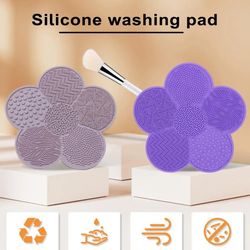 soft scrub pad ,loose powder brushes beauty tool, silicone scrub pad makeup brush cleaner