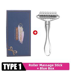 neck beauty skin care tool ,face roller massager to improve facial ,spatula massage ball stone ,stainless steel pointed