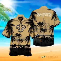 saints hawaiian shirt new orleans saints nfl aloha hawaiian shirts