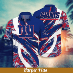 ny giants hawaiian shirt tropical pattern new trend summer