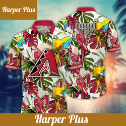 arizona diamondbacks mlb hawaiian shirt garden partiestime aloha shirt