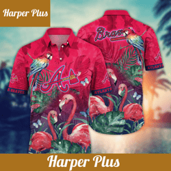 atlanta braves mlb hawaiian shirt sun-soaked aloha shirt