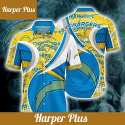 los angeles chargers gift for fans nfl hawaiian shirt