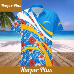 los angeles chargers hawaii shirt hibiscus sport style - nfl