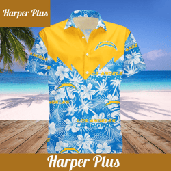 los angeles chargers hawaii shirt tropical seamless- nfl
