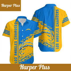 los angeles chargers hawaiian shirt quarter style - nfl