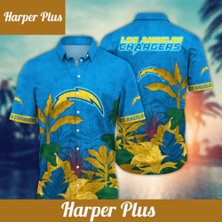 los angeles chargers nfl hawaiian shirt camping aloha shirt