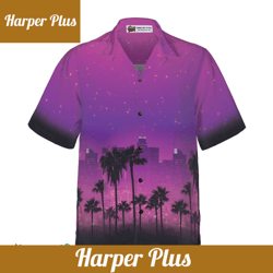 los angeles cityscape hawaiian shirt, stylish los angeles shirts for men and women