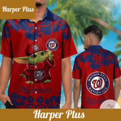 mlb washington nationals baby yoda hawaiian shirt