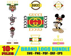 gucci logo bundle svg, fashion brand logo svg, brand logo svg