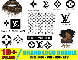 louis vuitton bundle svg, luxury logo svg, brand logo svg