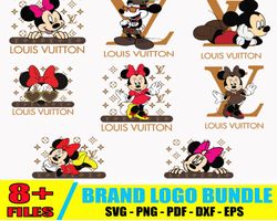 disney lv bundle svg, disney logo svg, brand logo svg