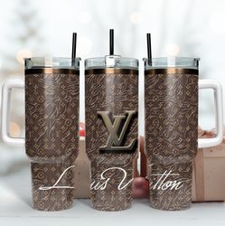 louis vuitton logo tumbler wrap, 40oz tumbler, brand tumbler wrap