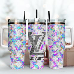 lv sliver logo tumbler, 40oz tumbler wrap, brand tumbler wrap