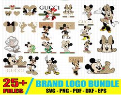 disney gucci svg, gucci logo svg, luxury brand logo svg