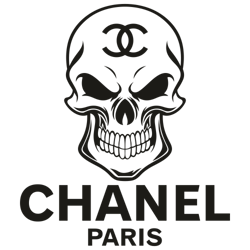 chanel paris skull svg, skull logo svg, brand logo tumbler