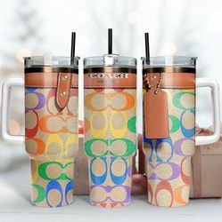 coach logo 40oz tumbler wrap, coach tumbler wrap, brand logo tumbler