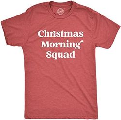 mens christmas morning squad tshirt funny xmas party family novelty graphic tee for guys