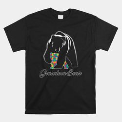 grandma bear autism shirts family grandma autism awareness shirt