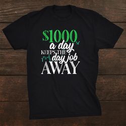 1000 dollars a day stock trading shirt